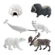thumbnail image 4 of Set de 6 figuras de animales del , juguete educativo para fiestas, exhibición y juego de dioramas. Miniaturas de animales árticos, ideales, 4 of 9