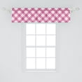 thumbnail image 2 of Ambesonne Geometric Window Valance, Diagonal Pastel Color, 54" X 12", Fuchsia Pale Pink White, 2 of 3