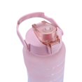 thumbnail image 3 of Botella de agua de 2000 ml con marcador de tiempo para taza de bebida deportiva al aire libre (rosa), 3 of 7