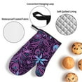 thumbnail image 5 of PUREYAH Oven Mitts And Pot Holders Sets, Kitchen Purple Flower Texture Oven Gloves Hot Pads Heat Resistant 4 Pieces, 5 of 6