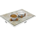 thumbnail image 2 of Absorbent Dog Bowl Mat, 12"x19" Modern Abstract Dog Food Mat, Cat Food Mat for Protect Floors, Waterproof Cute Pet Food Mat with Non-Slip Rubber, Pet Feeding Mat, 2 of 6