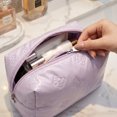 thumbnail image 6 of Makeup Organizer Lavender Cosmetic Bag Bow Pattern Makeup Bag Lightweight Travel Gift for Her 8X6X3.5 Inch, 6 of 6