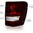 AmeriLite 19992004 Dark Red Replacement Tail Lights For Jeep Grand