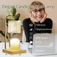 thumbnail image 5 of Aertyole Warm Candle Lamp with Bulbs, Timer and Dimmer, Electric Candle Lamp Warmer, House Warming Gifts New Home Bedroom Decor Dimmable Wax Melt Warmer for Scented Wax with 2 Bulbs, Jar Candles, 5 of 7