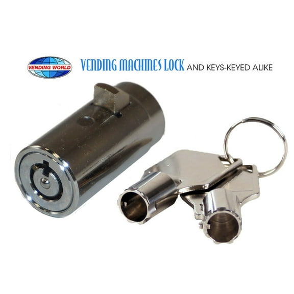 MEI-2501B-KA Vending Machine Lock with Tubular Keyway and Chrome Finish, Keyed Alike Code #EB01