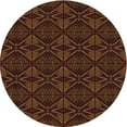 thumbnail image 1 of Ahgly Tapis Rond Lavable en Machine Intérieur Transitionnel Acajou Brun, 3 Pieds Rond, 1 of 7