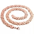 thumbnail image 3 of QQTDFG 6/8/10mm Cut Flat Byzantine Chain Stainless Steel Women Men Necklace or Bracelet-Rose Gold-6mm-20inch or 50cm, 3 of 6