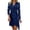 A-Blue292, variant on Womens Sequin Wrap Dress Lapel Collar Long Sleeve Party Night Mini Gown