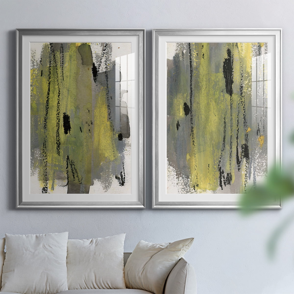 Wexford Home Loft Pastel I Premium Framed Print, 30.5" x 42.5" - Ready to Hang, Silver (Set of 2)
