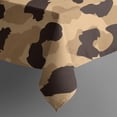 thumbnail image 5 of Beige and Black Leopard Pattern Square Tablecloth,Waterproof Square Table Cover,Wipeable Spillproof Washable Table Cover for Home Kitchen Party Decor 52"x52"(132x132cm), 5 of 6