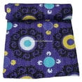 thumbnail image 1 of ColorFull House Courtepointe Kantha Indienne, Motif Floral Violet, Couverture Jetée en Coton Format (Double 90 Pouces x 108 Pouces), 1 of 5
