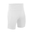 thumbnail image 4 of Biking Shorts for Men with Pockets 8''/5''/3'' High Waisted Yoga Workout Gym Spandex Tummy Control Athletic Shorts White, Size XXXL, 4 of 5