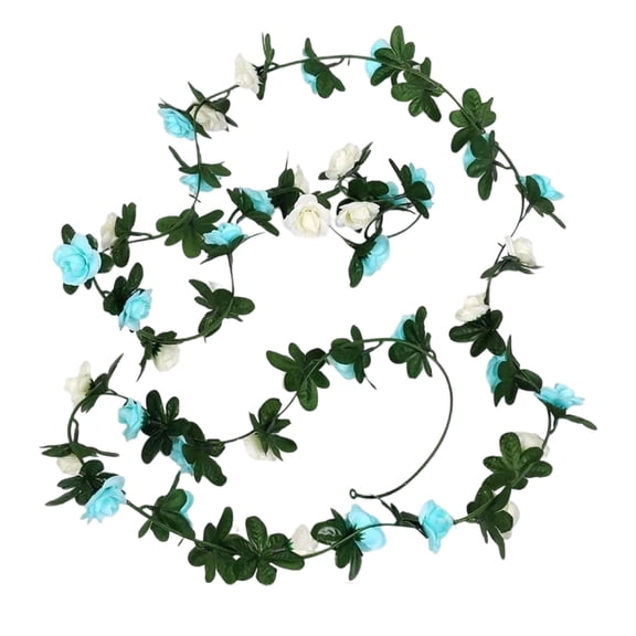 PEIBang 8.2Ft Flower Garland Artificial Rose Vines,Fake Hanging Flower Vines Floral Garland for Wedding Party Wall Room Decorations