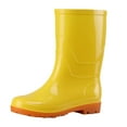 thumbnail image 2 of KaLI_store Shoes for Women Tall rain Boots for Women and Waterproof Garden Shoes，Anti-Slipping Rainboots for Ladies with Comfortable Insoles，Stylish Light rain Shoes and Outdoor Work Shoes,Yellow, 2 of 5