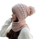 thumbnail image 4 of Bufanda de mujer, gorro de moda para otoño e invierno, orejeras, bufanda para la nieve, gorro integrado, gorro de punto de lana, gorro cálido para las orejas, 4 of 6