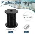 thumbnail image 2 of Uxcell 3/64" 98ft Stainless Steel Wire Rope Vinyl Coated with Crimping Sleeve Silver, 2 of 7