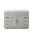 thumbnail image 3 of Abbey 48 in W x 22 in D White Oak Single Bath Vanity and Carrara Marble Top, 3 of 6