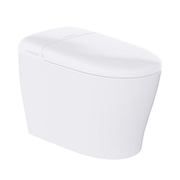 Ecoway Deluxe 1-Piece 1.28GPF Single Flush Elongated Standard Tankless Smart Bidet Toilet in White