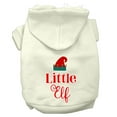 thumbnail image 5 of Christmas Pet Dog  Cat Hoodie Screen Printed, "Little Elf", 5 of 10