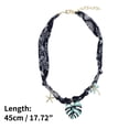 thumbnail image 3 of Unique Bargains 1 Pc Stylish Scarf Necklace with Charm Adjustable Tie Statement Choker for Women Navy Blue, 3 of 5
