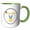 Green/White, variant on 3drose, Congrats Typography with Graduation Icons, 15oz Mug