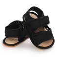 thumbnail image 4 of SOFMUO Baby Girls Boys Sandals Premium Soft Anti-Slip Rubber Sole Breathable Infant Summer Outdoor Water Shoes Toddler First Walkers(0-6 Months,Black), 4 of 6