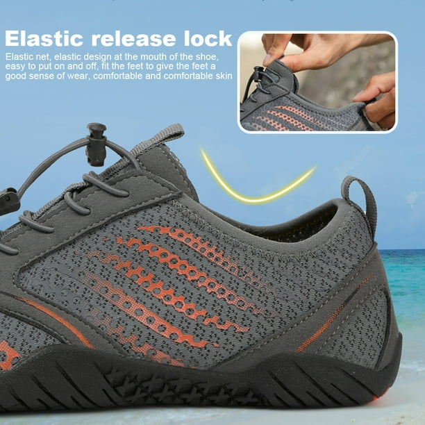 Calzado Playa Piscina Zapatos Descalzos IceUnicorn Talla 43 1/3 - Para Senderismo, Natación, Gym, Antideslizantes, Transpirables Zapatos Ligeros Puntera Anticolisión