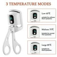 thumbnail image 4 of JUUTREN Heated Eyelash Curlers - Electric Eyelash Curler for Makeup Tools, Rechargeable Lash Curler with LED Display 3 Temp Settings, Fast Heat up within 10s, 24 Hours Long Lasting(White), 4 of 7