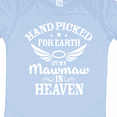 thumbnail image 4 of Inktastic Handpicked for Earth by My Mawmaw in Heaven with Angel Wings Boys or Girls Baby Bodysuit, 4 of 5