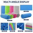 thumbnail image 6 of 4 Pack Cooling Towels (40"x12"), Cooling Neck Wraps, Ice Towel, Soft Breathable Chilly Towel, Workout & More Activities Blue/Grey/Green/Pink, 6 of 6