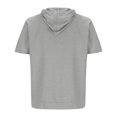 thumbnail image 6 of SwiftWear Short Sleeve Hoodie for Men Kangaroo Pocket Hooded T Shirts Casual Solid Athleisure Tee Tops XXXL, 6 of 7