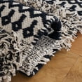 thumbnail image 5 of SAFAVIEH Natura Laird Geometric Cotton Area Rug, Black/Ivory, 6' x 6' Square, 5 of 8