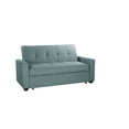 thumbnail image 5 of Sealy Muskoka Queen Pop-Up Sofa Bed Convertible with USB Port in Teal with Solid Wood Legs in Espresso, 5 of 17