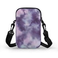 thumbnail image 2 of HELLHERO Purple Marble Pattern Lightweight Cross Body Purse for Adults Outdoor Holiday Travel Shoulder Purse Polyester 4.33x1.97x7.09, 2 of 7