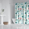 thumbnail image 2 of Pioneer Flower Floral Print Pattern Shower Curtain 84"x72" ,Bathroom Decorative Shower Curtains Set with 12 Hooks,Modern Waterproof Washable Shower Curtain, 2 of 6