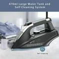 thumbnail image 2 of Moosoo 1800 W Professional Steam - Dry Iron Lightweight Portable Steam Iron with Auto-Off Protect, Anti-Drip, 2 of 6