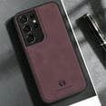 thumbnail image 4 of Mantto PU Leather Case for Samsung S21 Ultra, Retro Premium Luxury Slim Soft Non-Slip Grip Flexible Bumper Shockproof Full Body Protective Cover Phone Cases for Samsung Galaxy S21 Ultra, Wine Red, 4 of 8