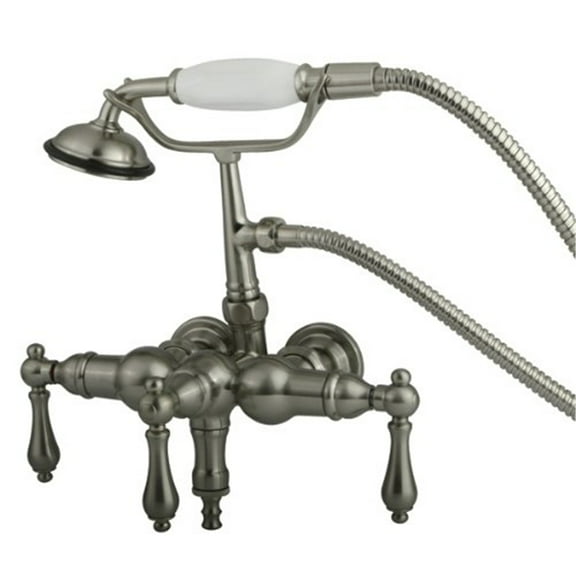 Wall-Mount Clawfoot Tub Faucet, Brushed Nickel, Tub Wall Mount