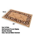 thumbnail image 2 of Kitchen & Bathroom Mat, Fleur De Lis Floral Design Slip Resistant Backing, Mustard, 19.5''X32'', 2 of 3