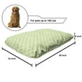 thumbnail image 2 of Geometric Pet Bed, Pastel Monochrome Traditional Style Quatrefoil Shapes in Continuous Pattern, Resistant Pad for Dogs and Cats Cushion with Removable Cover, 24" x 39", Pastel Green, by Ambesonne, 2 of 4