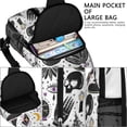 thumbnail image 4 of Sling Backpack,Black Halloween Witchcraft Elements Crossbody Bag with Water Bottle Holder,Waterproof Sling Bag for Men/Women with Chest Phone Holder for Hiking,Travel, 4 of 6