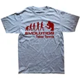 thumbnail image 1 of Camiseta deportiva de algodón con estampado gráfico de manga corta estilo Harajuku hip hop para hombre, camisetas divertidas con la evolución del tenis de mesa, 1 of 6
