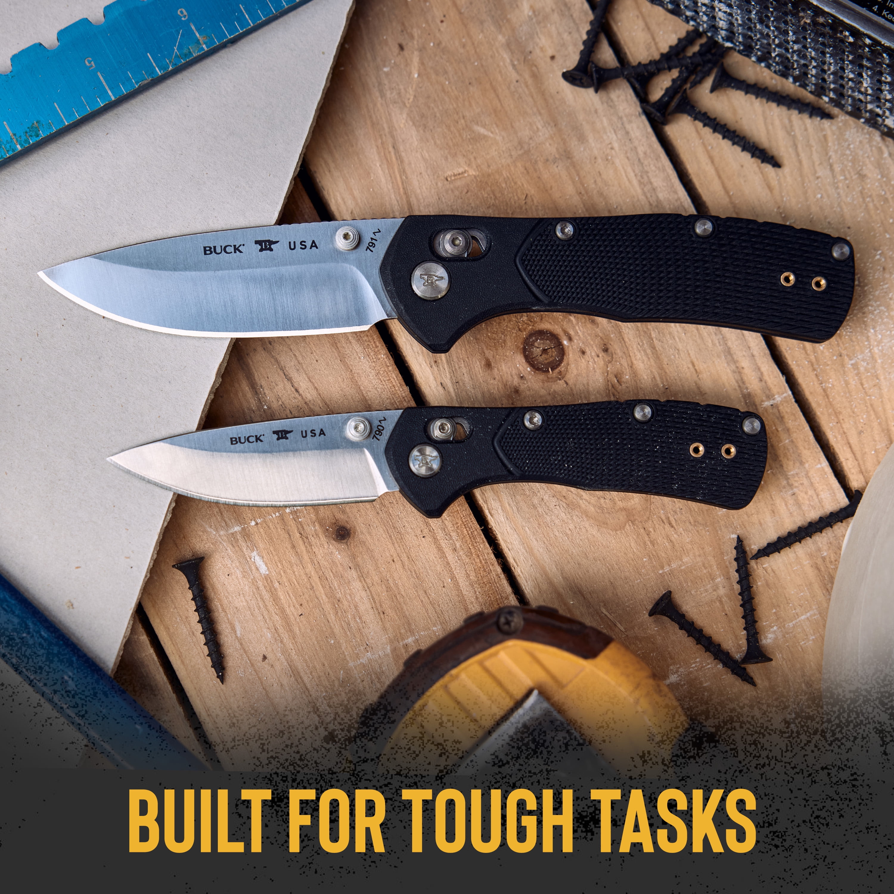 Buck Knives 790 Mini Range Pro Folding Pocket Knife, EDC Knife, 2-5/8” Drop Point Blade, Green, 1.9 oz