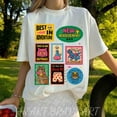 thumbnail image 3 of Dungeon Crawler Carl Book Stamps Shirt, New Achievement Crewneck, Ride or Roar, Princess Donut And Mongo, Book Series Apparel For Booktok, 3 of 4