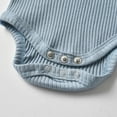 thumbnail image 4 of Newborn Baby Boy Clothes Long Sleeve Romper Solid Pants Outfits Set Blue, 4 of 6