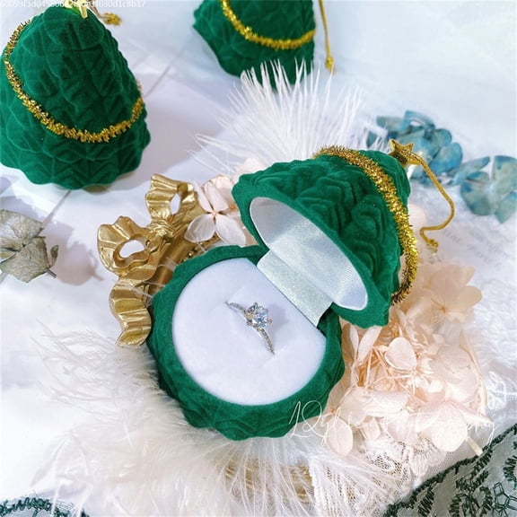 Cute Styling Velvet Jewelry Box Container Wedding Ring Box Earrings Necklace Bracelet Display Gift Box Holder