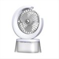 thumbnail image 4 of Ventilador LED Ventilador Silencioso con Batería Ventilador Humidificador Portátil con Tanque de 600 Ml Ventilador Recargable USB Ajustable de 3 Velocidades C, 4 of 5