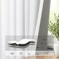 thumbnail image 5 of Elegant Curtains for Living Room 102 Inch Long Faux Linen Back Tab Rod Pocket Full Blackout Viral Curtains for Sliding Glass Door Nursery Thermal Curtains for Summer Heat 52x102 Length 2 Panels White, 5 of 18