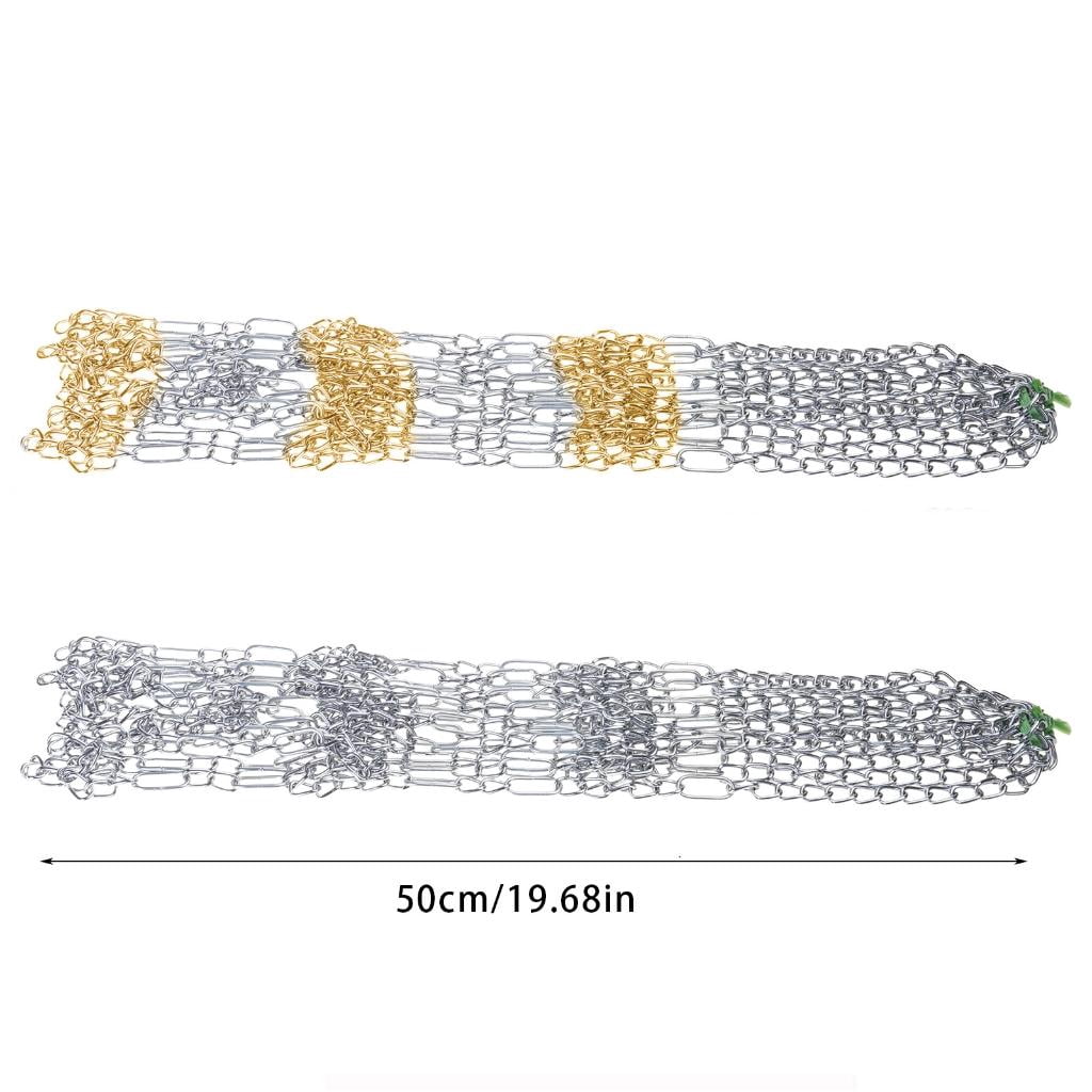 Yihuala Braided Metal Chain Basketball Net Outdoor Goal Basketball Net Replacement Outdoor Goal Training Basketball Net