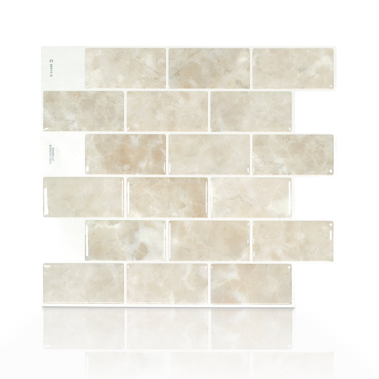 Smart Tiles 10 95 In X 9 70 L And, Self Adhesive Subway Tile